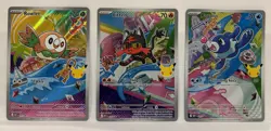 Pokemon 2026 First Partner Illustration Collection Series 1 Promos Set 43-45 #ML - Image 2