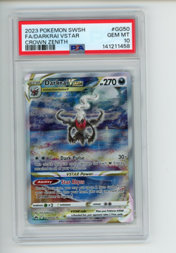 2023 Pokemon Crown Zenith Darkrai VSTAR GG50/GG70 FA Holo Rare PSA 10 GEM - Image 1