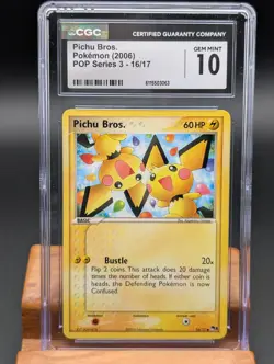 2006 Pokemon POP Series 3 Pichu Bros #16 CGC Gem Mint 10 - Image 1
