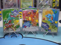 Bulbasaur Charmander Squirtle 30th Stamp Promo Set 037 038 039 Pokemon TCG NM - Image 1