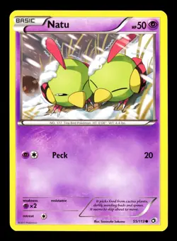 2013 Pokemon Black & White Legendary Treasures Natu 55/113 - Image 1