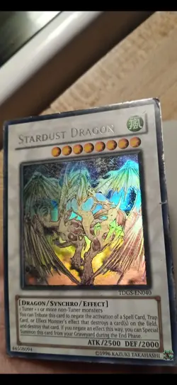 Yu-Gi-Oh! TCG Stardust Dragon TDGS-EN040 Unlimited Ghost Rare - Image 1