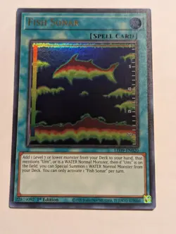 Fish Sonar Ultra Rare LED9-EN020 1st Edition Yu-Gi-Oh! - Image 1