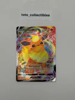 Pokemon TCG Flareon VMAX 018/203 SWSH Evolving Skies Ultra Rare Card NM - Image 1
