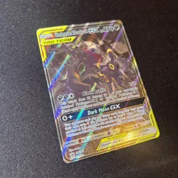 Pokemon Umbreon & Darkrai Tag Team GX SM241 Black Star Promo Card LP - Image 2
