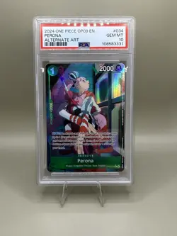 One Piece Card Perona Alt Art OP09-034 Emperors in the New World English PSA 10 - Image 1
