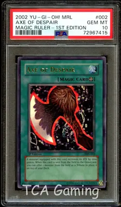 PSA 10 GEM MINT Axe of Despair MRL-002 ULTRA RARE 1st Edition MRL Yugioh Card 15 - Image 1