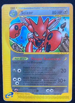 Pokemon Scizor Non Holo 32/147 Aquapolis (HP) - Image 1