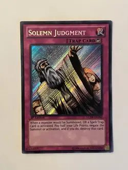 Solemn Judgment LCJW-EN182 Yu-Gi-Oh Legendary Collection 4: Joey's World-1st... - Image 1