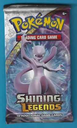 Pokemon "Shining Legends" 10-Card Sealed Booster Pack (Mewtwo) X1 - Image 1