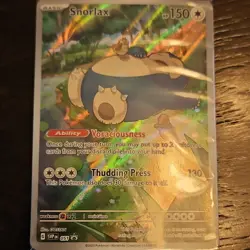 Pokemon Snorlax 051 Scarlet & Violet Promo Holo 150 HP Thudding Press 130 - Image 1