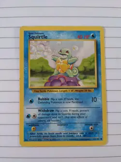 Pokemon TCG Squirtle Base Set 63/102 Regular Unlimited Common - Image 1