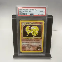 2000 POKEMON GYM CHALLENGE HOLO #3 BROCK'S NINETALES PSA 8 - 3/132 - Image 1