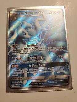 Pokemon Alolan Ninetales GX Full Art Ultra Rare Holo SM-Guardians Rising 132/145 - Image 1