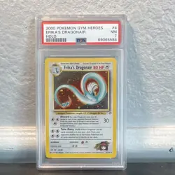 Pokemon Gym Heroes Erika's Dragonair Holo Rare 4/132 PSA 7 2000 WOTC - Image 1