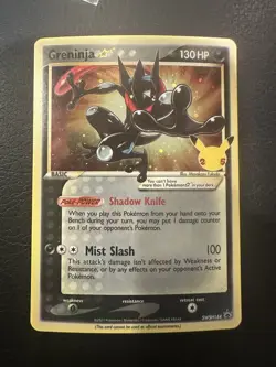 Pokemon Celebrations Greninja Goldstar Promo NM Warped - Image 1