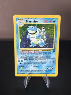 Blastoise Holo Rare 2/130 Pokemon Base Set 2 WotC 2000 MP Swirl - Image 1