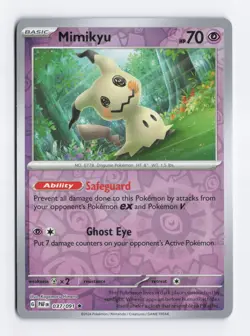 mimikyu 37/91 rare - Pokemon TCG paldean fates lightly played reverse holo - Image 1