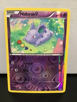 Nidoran (F) 66/160 Pokemon Primal Clash Reverse Holo Common - Image 1