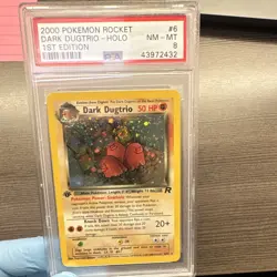 PSA 8 Dark Dugtrio Pokemon TCG Team Rocket 1st Edition Holo 2000 6/82 - Image 3