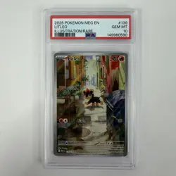 PSA 10 Pokemon Mega Evolutions Litleo Illustration Rare 139/132 - Image 1