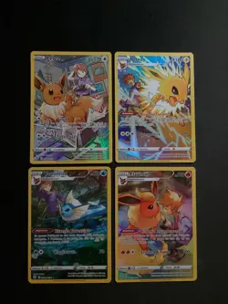 Lotto Pokemon Eevee Jolteon Flareon Vaporeon TG01 TG02 TG04 TG11 Trainer Gallery - Image 2