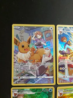 Lotto Pokemon Eevee Jolteon Flareon Vaporeon TG01 TG02 TG04 TG11 Trainer Gallery - Image 3