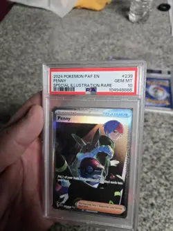 PSA 10 Pokemon TCG Penny Paldean Fates Trainer Holo 239/091 Illustration Rare - Image 1
