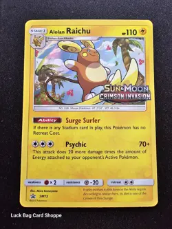 Alolan Riachu SM72 Prerelease Stamped Promo Sun & Moon Promos Pokemon TCG - Image 1