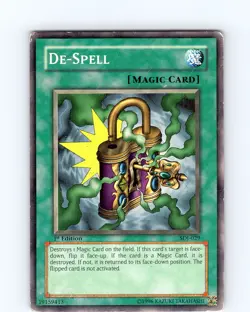 Yu-Gi-Oh TCG De-Spell SDJ-029 1st Edition Regular Common Card Played MP - Image 1