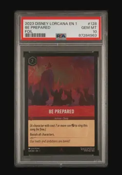 Disney Lorcana Be Prepared The First Chapter Cold Foil PSA 10 128/204 EN - Image 2