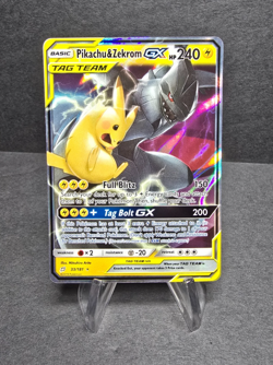 Pokemon Pikachu & Zekrom GX TAG TEAM Ultra Rare Holo 33/181 Sm-Team Up Card - Image 1