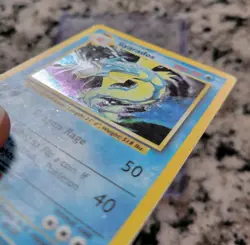 Pokemon TCG Base Set Gyarados Holo Card 6/102 Rare MP - Image 3