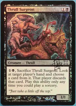 Thrull Surgeon FOIL 10th Edition NM Black Uncommon SIGNED CARD (294153) ABUGames - Image 1