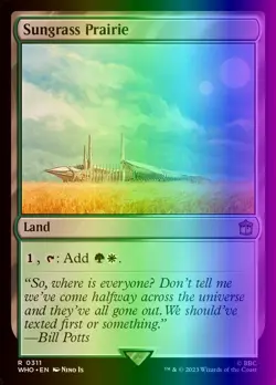 MTG Magic the Gathering Sungrass Prairie (311/1448) Doctor Who LP FOIL - Image 1