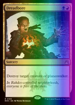 MTG Magic the Gathering Dreadbore (180/497) Ravnica Remastered LP FOIL - Image 1