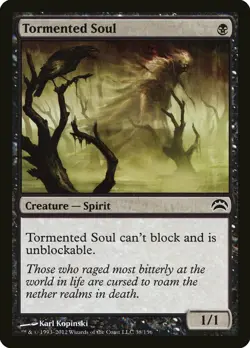 MTG Magic the Gathering Tormented Soul (38/157) Planechase 2012 Edition LP - Image 1