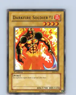 Yu-Gi-Oh TCG Darkfire Soldier #1 SDJ-010 1st Edition Common Card LP-NM - Image 1