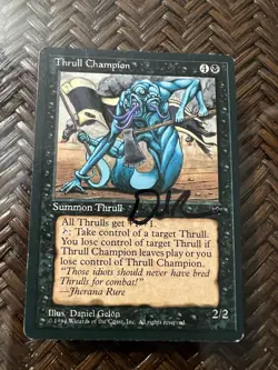 Mtg. Thrull Champion. Fallen Empires Signed. Played. - Image 1