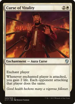 MTG Magic the Gathering Curse of Vitality (3/332) Commander 2017 LP - Image 1