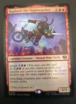 Raphael, the Nightwatcher Teenage Mutant Ninja Turtles MTG Foil Near Mint - Image 1