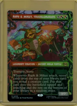 Raph & Mikey, Troublemakers (Showcase) TMT 250 Foil R NM - Image 1