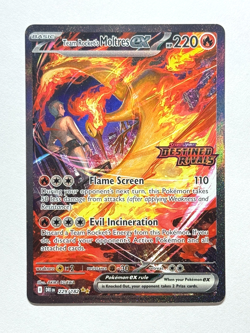 Pokemon TCG Team Rockets Moltres EX 229/182 SV: Destined Rivals Stamped - Image 1