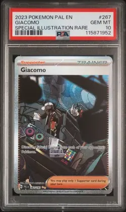 2023 Pokemon Giacomo Paldea Evolved Special Illustration Rare #267 PSA 10 - Image 1