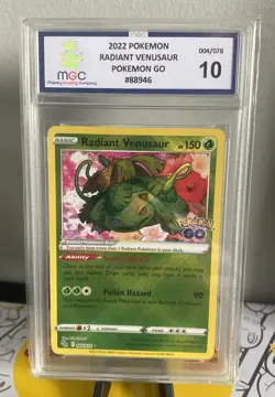 2022 Pokemon Go #004/078 Radiant Venusaur MGC 10 - Image 1