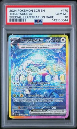 PSA 10 Pokemon Stellar Crown Terapagos ex Special Illustration Rare SIR - Image 1