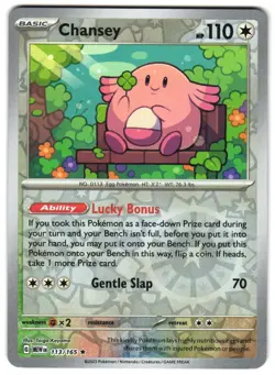 Chansey 113/165 Reverse Holo SV: Scarlet & Violet 151 English Pokemon NM - Image 1