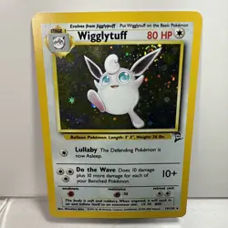 Pokemon TCG Wigglytuff Base Set 2 Holo Unlimited Rare 19/130 - Image 1