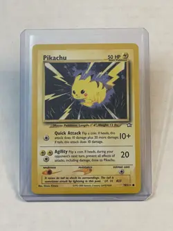 VTG Pokemon TCG Pikachu 70/111 Neo Genesis Non Holo Unlimited 2000 LP - Image 1