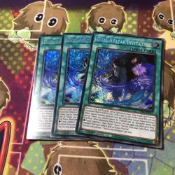 YUGIOH DUAL AVATAR INVITATION PHRA-EN057 1ST SECRET X3 NM - Image 1